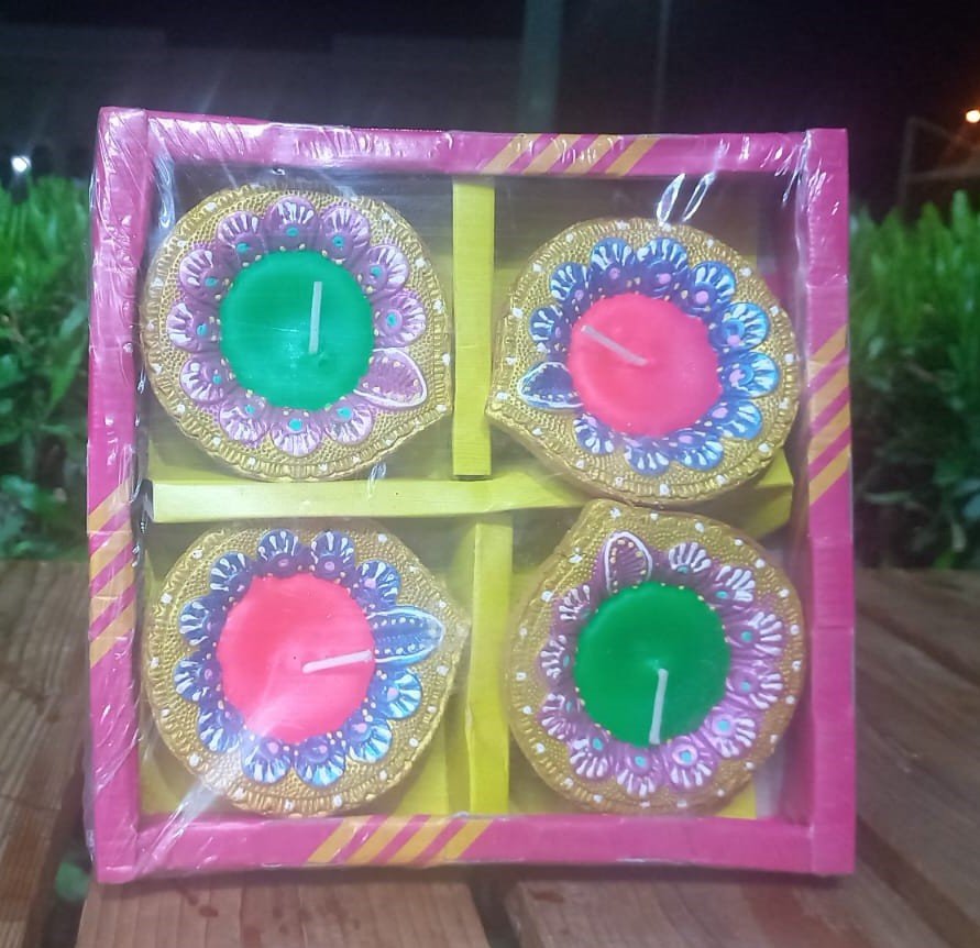 DIYA LAMP WITH WAX FILLED 4 PCS NO.2