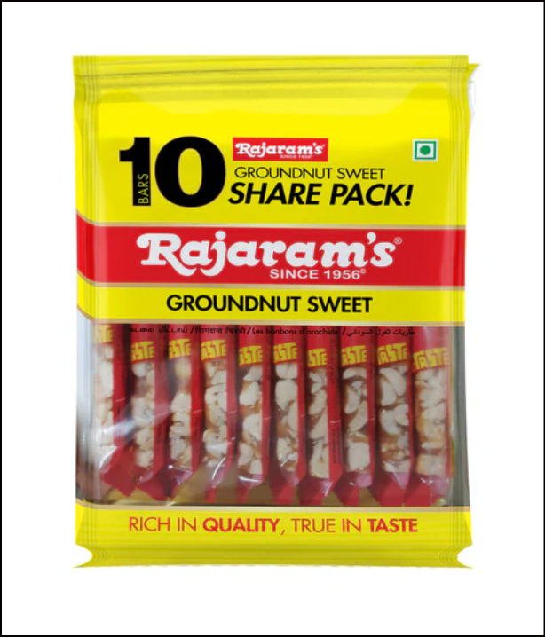 PEANUT CHIKKI BARS RAJARAMS 250GM